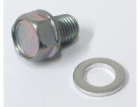 Image of Oil drain bolt and washer (From Engine No. C110 177725 to end of production)